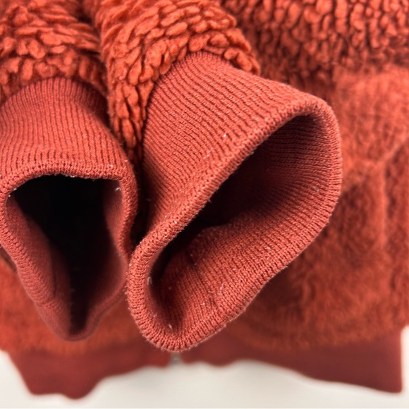 Wilfred Free Teddy Sherpa Jacket size XS burnt orange cozy winter coat - Picture 7 of 13